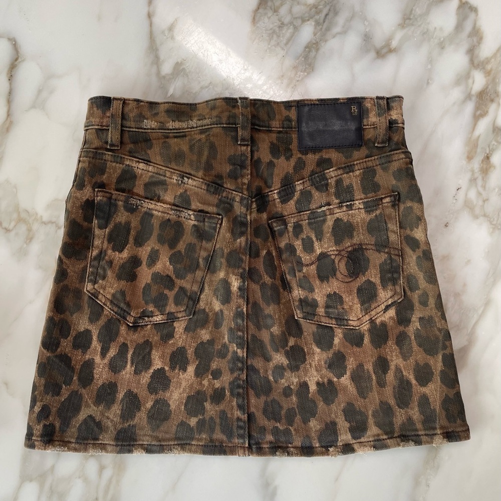 R13 High Rise Mini Skirt🐆😎 - Picture 6 of 14